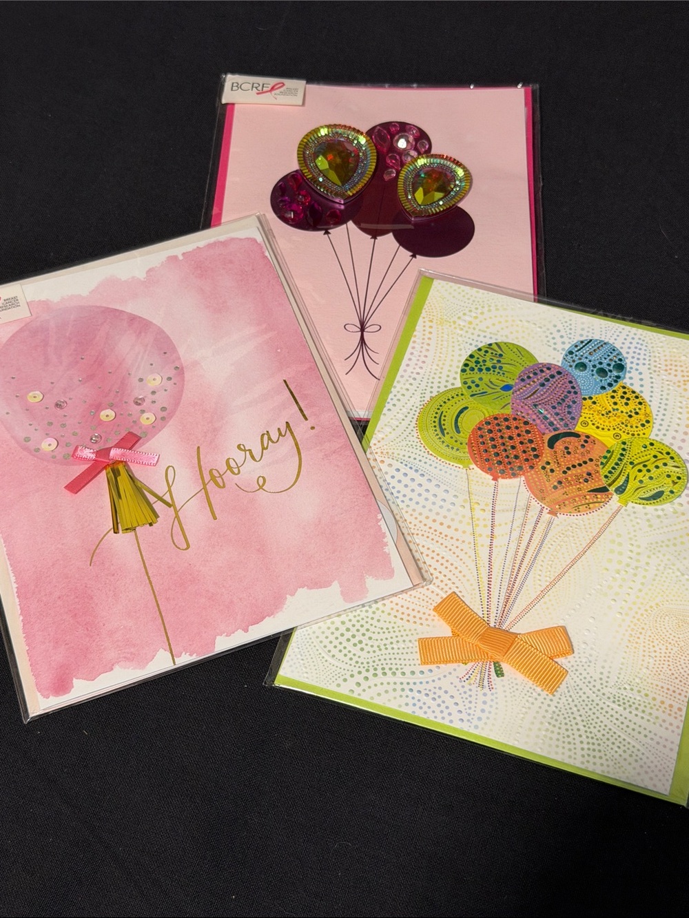 Papyrus | Set of 3 Birthday Greeting Cards with Balloons and Cheerful Messages